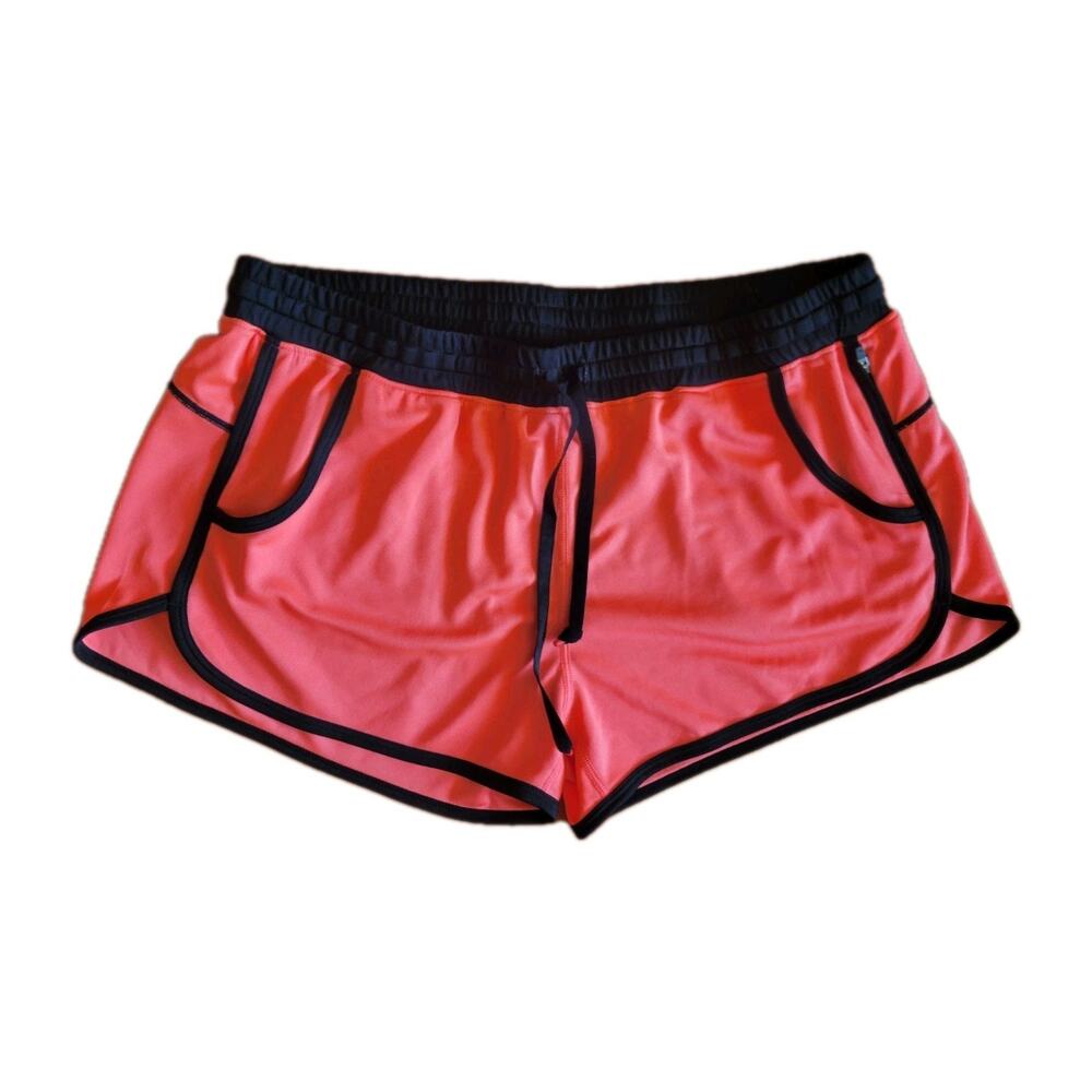 Title Nine T9 Gym Mesh Running Shorts with Pockets Orange Women's Size Large